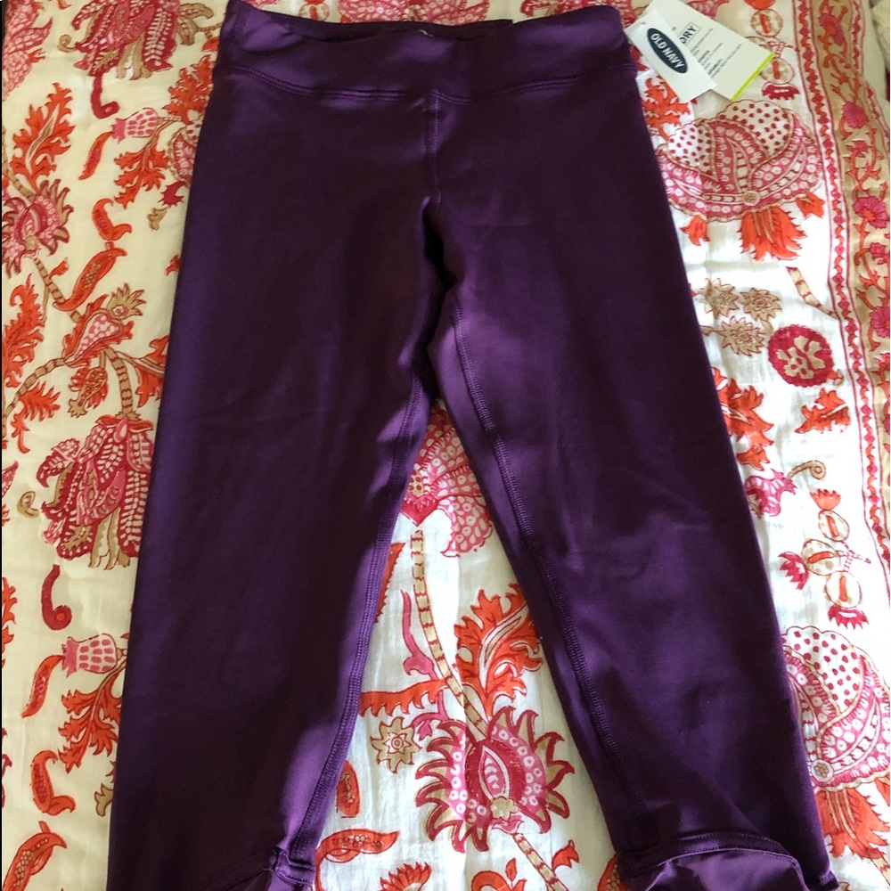 Purple yoga pants